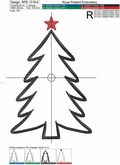Christmas Tree Applique machine embroidery design - 6 sizes