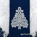 Christmas Tree Like Battenberg lace Machine Embroidery Design - 2 sizes