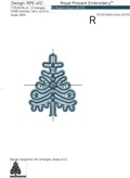 Christmas Tree Like Battenberg lace Machine Embroidery Design - 2 sizes