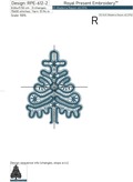 Christmas Tree Like Battenberg lace Machine Embroidery Design - 2 sizes