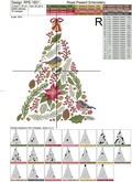 Christmas Tree embroidery design - 5 sizes