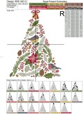 Christmas Tree embroidery design - 5 sizes
