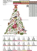 Christmas Tree embroidery design - 5 sizes