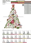 Christmas Tree embroidery design - 5 sizes