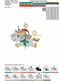 Christmas Unicorn Machine Embroidery Designs Set