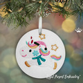 Christmas Unicorn Machine Embroidery Designs Set