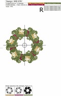 Christmas Wreath Machine Embroidery Design - 3 sizes