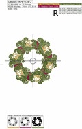 Christmas Wreath Machine Embroidery Design - 3 sizes