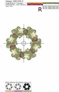 Christmas Wreath Machine Embroidery Design - 3 sizes