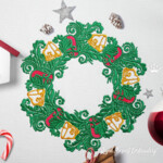 Christmas Wreath Machine Embroidery Design - 3 sizes