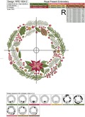 Christmas Wreath with NOEL Inscription embroidery design - 5 sizes
