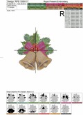 Christmas bells Machine Embroidery Design - 2 sizes