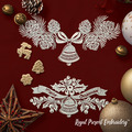 Christmas bells monochrome Embroidery Designs Set - 2 sizes