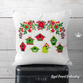 Christmas birdhouses Machine Embroidery Designs - 3 sizes