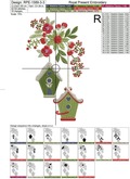Christmas birdhouses Machine Embroidery Designs - 3 sizes