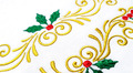 Swirly Christmas border with holly - 4 sizes