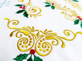 Swirly Christmas border with holly - 4 sizes