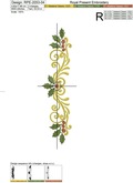 Swirly Christmas border with holly - 4 sizes
