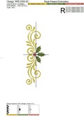 Scrollwork Christmas border with holly - 2 sizes