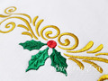 Scrollwork Christmas border with holly - 2 sizes