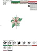 Christmas boutonniere set of Machine Embroidery Designs