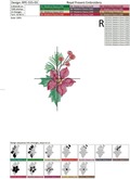 Christmas boutonniere set of Machine Embroidery Designs