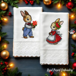 Christmas bunnies - 4 sizes