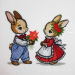 Christmas bunnies - 4 sizes