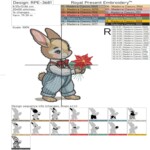 Christmas bunnies - 4 sizes