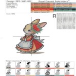 Christmas bunnies - 4 sizes