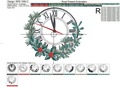 Christmas clock Machine Embroidery Design - 4 sizes