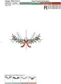 Christmas decoration with berries Machine embroidery design