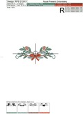 Christmas decoration with bow Machine embroidery design