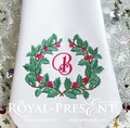 Christmas holly wreaths Machine Embroidery Design - 2 sizes
