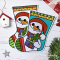 Christmas stocking with Snowman for Cutlery embroidery design - 2 sizes