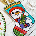 Christmas stocking with Snowman for Cutlery embroidery design - 2 sizes
