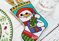 Christmas stocking with Snowman for Cutlery embroidery design - 2 sizes
