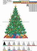 Christmas tree Machine Embroidery Design - 3 sizes