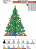 Christmas tree Machine Embroidery Design - 3 sizes