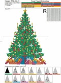 Christmas tree Machine Embroidery Design - 3 sizes