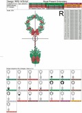 Christmas tree wall art machine embroidery design - 2 sizes