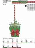 Christmas tree wall art machine embroidery design - 2 sizes