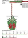 Christmas tree wall art machine embroidery design - 2 sizes