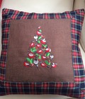 Christmas tree with bullfinches Machine Embroidery Design - 2 sizes