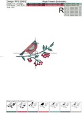 Christmas wreath with Bullfinches and Berries Machine Embroidery Designs