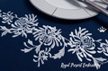 Chrysanthemums Border Machine Embroidery Design - 3 sizes