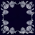 Chrysanthemums Corner Machine Embroidery Design - 3 sizes