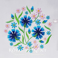 Circle Cornflowers Machine Embroidery Design - 3 sizes