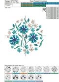 Circle Cornflowers Machine Embroidery Design - 3 sizes