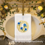 Baroque cornflowers circle - 5 sizes